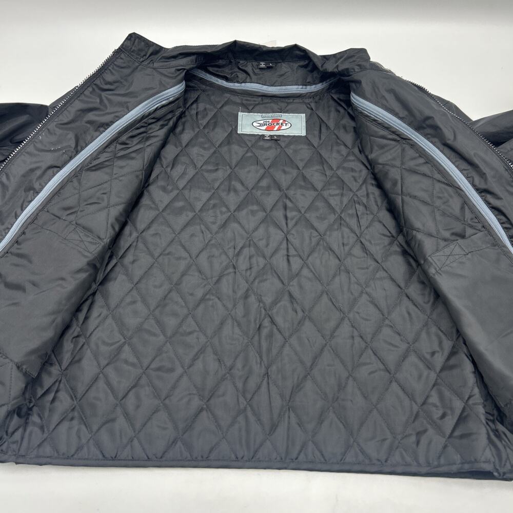 Joe Rocket Full Zip Wind Coat Size Zip Out Quilted Liner Men’s Size LARGE Black - Picture 5 of 10